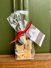 Load image into Gallery viewer, Cherry Bakewell Scottish Tablet - 100g gift bag with red ribbon