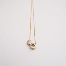 Load image into Gallery viewer, Brass ring and disc necklace