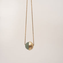 Load image into Gallery viewer, Brass Cup and Aventurine Bead necklace