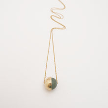 Load image into Gallery viewer, Brass Cup and Aventurine Bead necklace