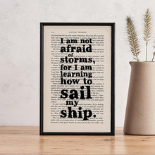 Load image into Gallery viewer, I Am Not Afraid Of Storms - book page print