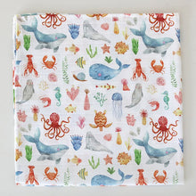 Load image into Gallery viewer, Sea Life Muslin Swaddle Blanket