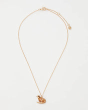 Load image into Gallery viewer, Enamel Otter short gold necklace
