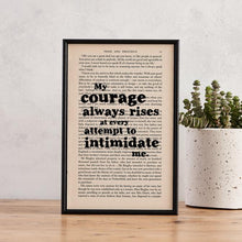 Load image into Gallery viewer, My Courage Always Rises - book page print