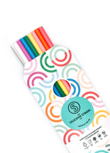 Load image into Gallery viewer, Silicone Straws - colourful pack of 8