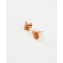 Load image into Gallery viewer, Enamel Red Squirrel stud earrings