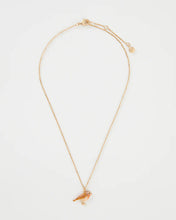 Load image into Gallery viewer, Enamel Robin short gold necklace

