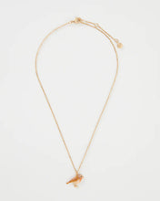 Load image into Gallery viewer, Enamel Robin short gold necklace