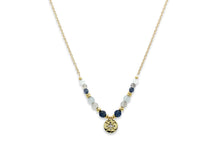 Load image into Gallery viewer, Tala Charm Denim Gemstone Beaded Necklace