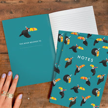 Load image into Gallery viewer, A5 Toucan Pattern Notebook