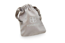 Load image into Gallery viewer, Flute Navy & Grey Gemstone Stretch Bracelet