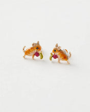Load image into Gallery viewer, Enamel vole stud earrings