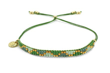 Load image into Gallery viewer, Wahiki green beaded friendship bracelet