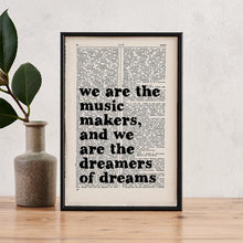 Load image into Gallery viewer, We Are the Music Makers - book page print
