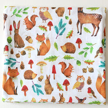 Load image into Gallery viewer, Woodland Muslin Swaddle Blanket