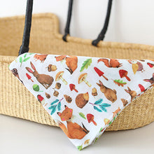 Load image into Gallery viewer, Woodland Muslin Swaddle Blanket