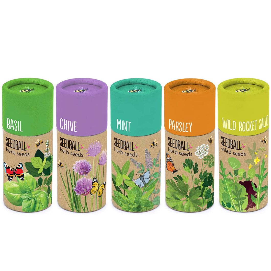 Herb Seedball Tubes - 5 varieties to choose from