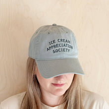 Load image into Gallery viewer, Ice Cream Appreciation Society - Cotton Baseball Cap - Pale Vintage Blue
