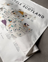 Load image into Gallery viewer, Cycle Scotland Tea Towel

