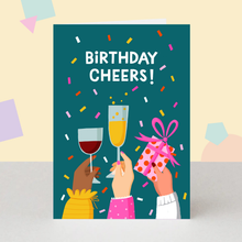 Load image into Gallery viewer, Birthday Card - Cute Cheers Greeting Card

