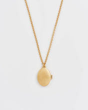 Load image into Gallery viewer, Robin &amp; Blackberry Gold Oval Locket Chain Necklace
