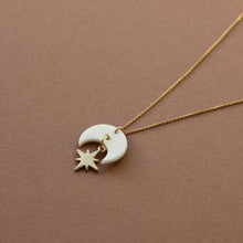 Load image into Gallery viewer, Celestial Star Gold Necklace: Pearly White
