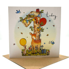 Load image into Gallery viewer, 1st Birthday Card - Woodland Deer
