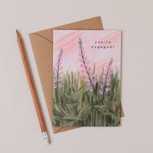 Load image into Gallery viewer, Pink Flowers Engagement Card
