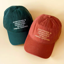 Load image into Gallery viewer, Everything is Under Control - Cotton Baseball Cap - Burnt Orange
