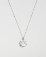 Load image into Gallery viewer, Selene Moon Periwinkle Necklace in Silver
