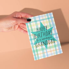 Load image into Gallery viewer, Happy Birthday to a Wonderful Granddad Plaid Birthday Card
