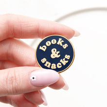 Load image into Gallery viewer, Books &amp; Snacks - Enamel Pin
