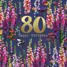Load image into Gallery viewer, CG 10 - 80th Birthday Card with Gold Foiled Lettering
