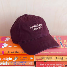 Load image into Gallery viewer, Bookshop Tourist - Cotton Baseball Cap - Burgundy
