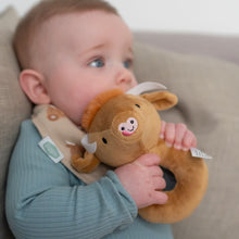 Load image into Gallery viewer, Highland Cow Plush Baby Rattle
