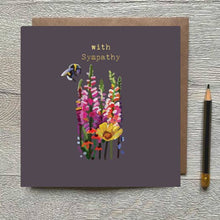 Load image into Gallery viewer, CG 17 - With Sympathy Greeting Card with Foiled Lettering
