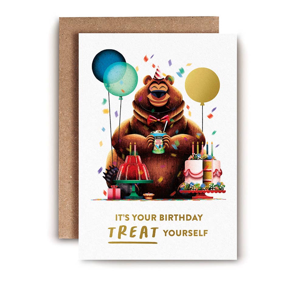 Treat Yourself Birthday card