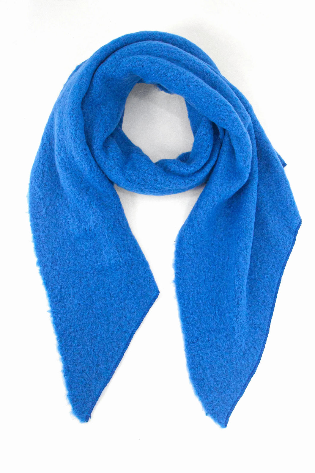 Royal Blue Asymmetric Plain blanket scarf