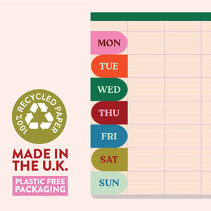 A4 Weekly / Monthly Planner Pad | Work Hard, Play Nice