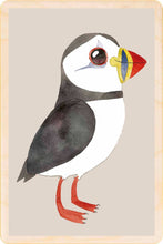 Load image into Gallery viewer, Puffin sustainable wooden postcard

