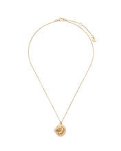 Load image into Gallery viewer, Running Bunny Gold Enamel Locket Necklace
