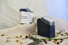 Load image into Gallery viewer, Charcoal, Cedarwood, Black Pepper &amp; Lavender Handmade Soap Bar
