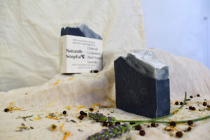Charcoal, Cedarwood, Black Pepper & Lavender Handmade Soap Bar