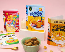 Load image into Gallery viewer, Rise &amp; Shine Birthday Card | Healthy Cereal Box Vintage Art
