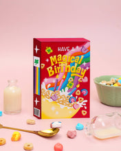 Load image into Gallery viewer, Magical Birthday Card | Rainbow Lucky Cereal Box Aesthetic
