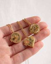 Load image into Gallery viewer, Swallow Heart Locket Chain Necklace
