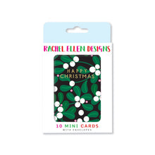 Load image into Gallery viewer, Pack of 10 Christmas Cards - Mistletoe
