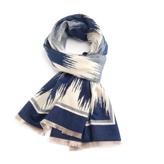 Waves scarf in navy