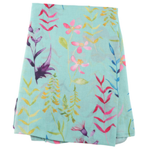 Load image into Gallery viewer, Wild Flower Lightweight Scarf Mint
