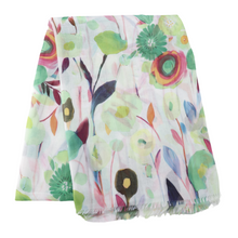 Load image into Gallery viewer, Summer Gardens Lightweight Scarf Green
